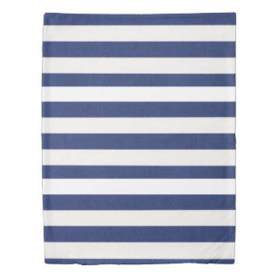 Duvet Cover White and Blue Stripe