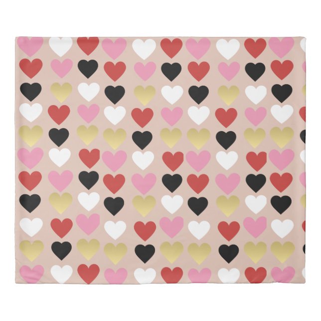 Duvet cover with Colourful and stylish heart  (Front)