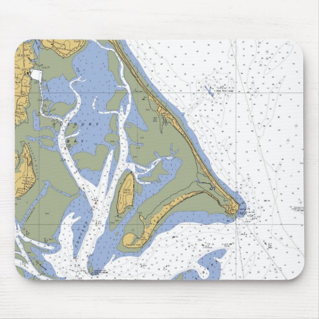 Duxbury MA Nautical Harbor Chart Mousepad (Front)