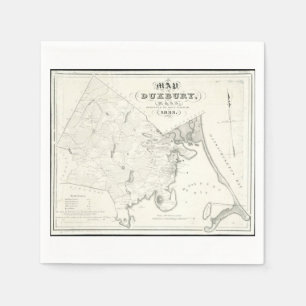 Duxbury Massachusetts Map Napkins