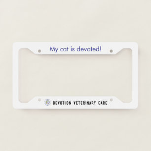 DVC License Plate Frame - Cat