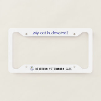 DVC License Plate Frame - Cat
