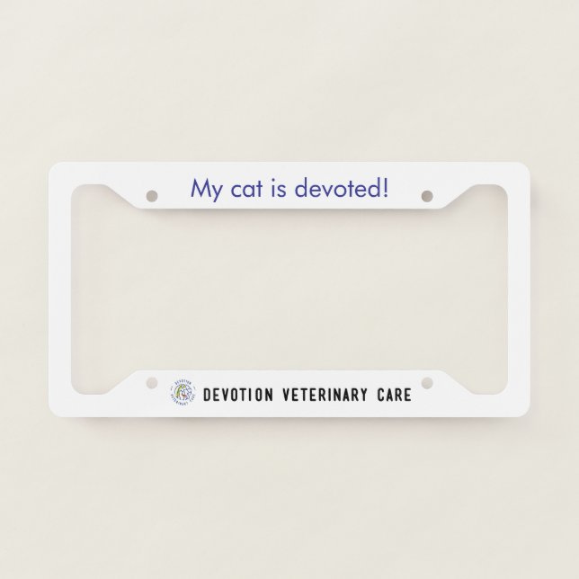 DVC License Plate Frame - Cat (Front)