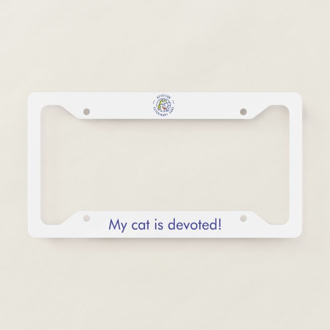 DVC License Plate Frame - Cat (Front)