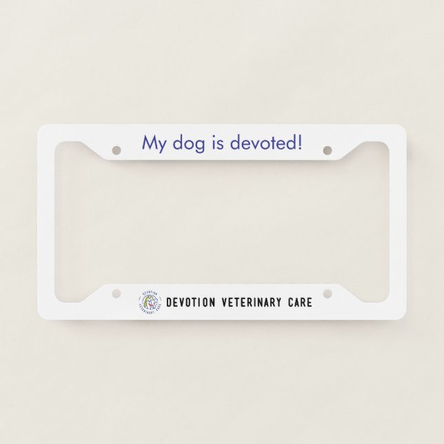 DVC License Plate Frame - Dog (Front)
