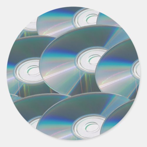 DVD discs Classic Round Sticker