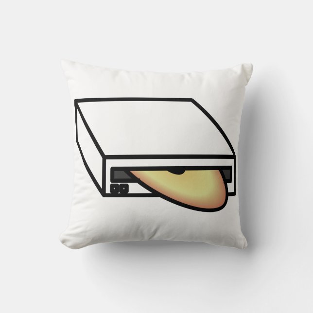 DVD Drive Throw Pillow (Front)