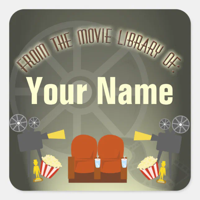 DVD Movie Library Label | Zazzle