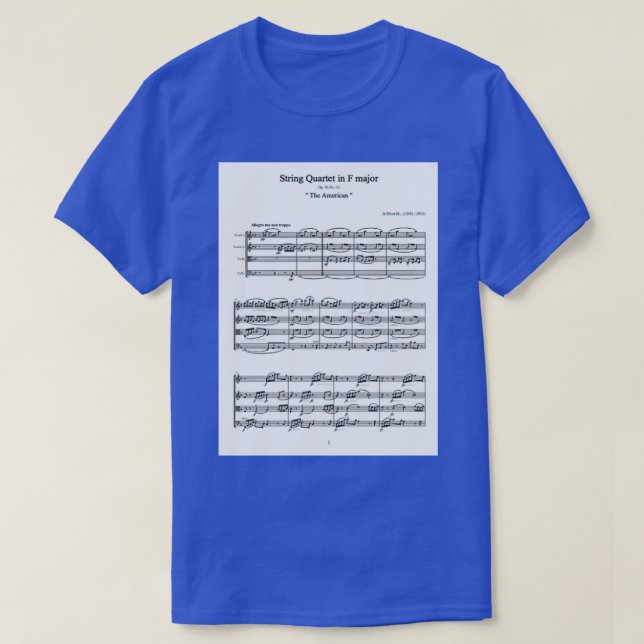 Dvorak American Quartet T-Shirt (Design Front)