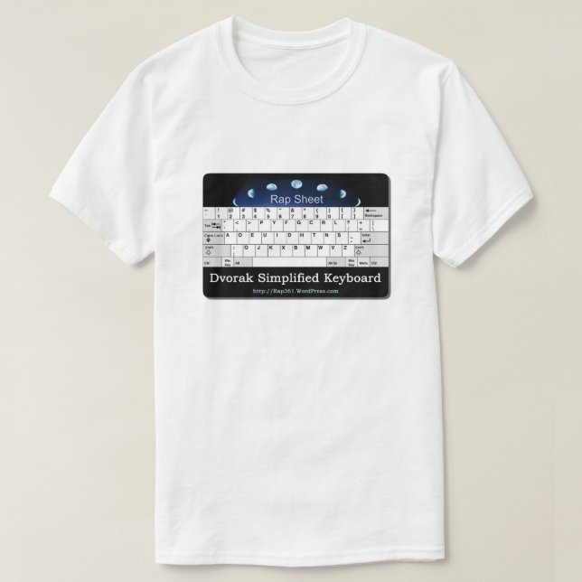 Camiseta Dvorak simplificou o teclado