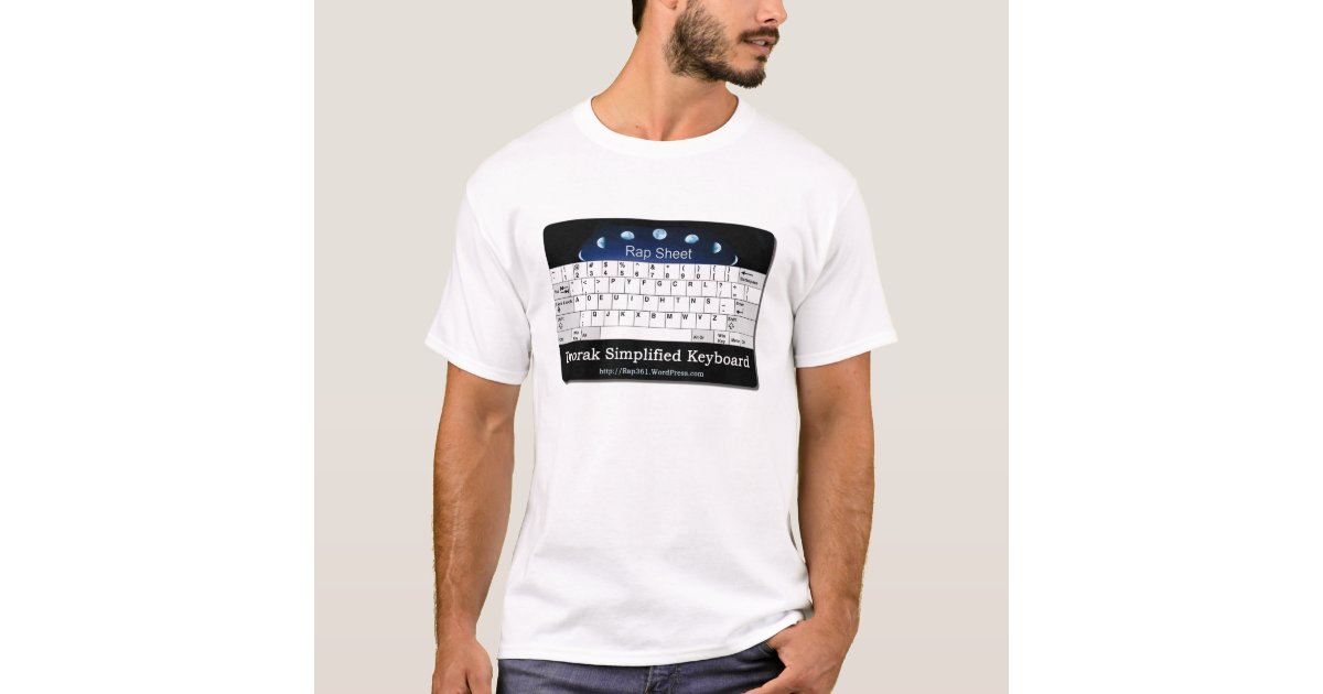 Camiseta Dvorak simplificou o teclado