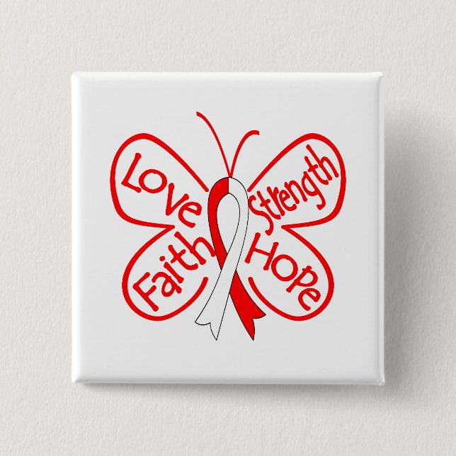 DVT Butterfly Inspiring Words Button (Front)