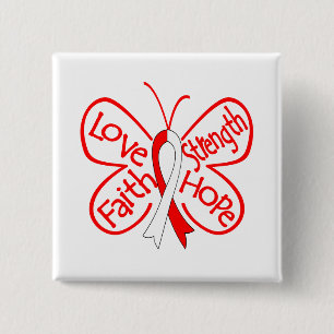 DVT Butterfly Inspiring Words Button