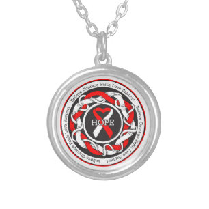 DVT Hope Intertwined Ribbon Silver Plated Necklace