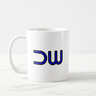 DW DEK-WORX Company Logo Blue Coffee Mug