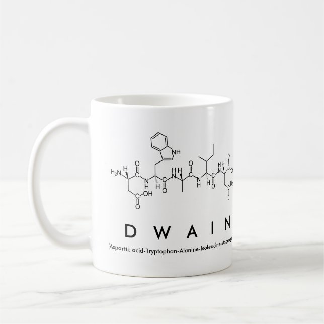 Dwain peptide name mug (Left)