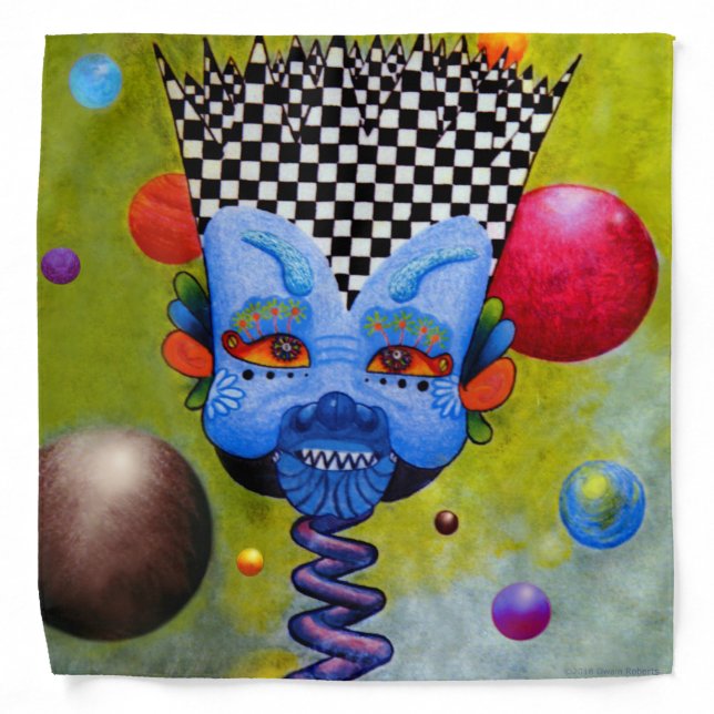 Dwainizms “Blue Man” Bright, Bold Bandana (Front)