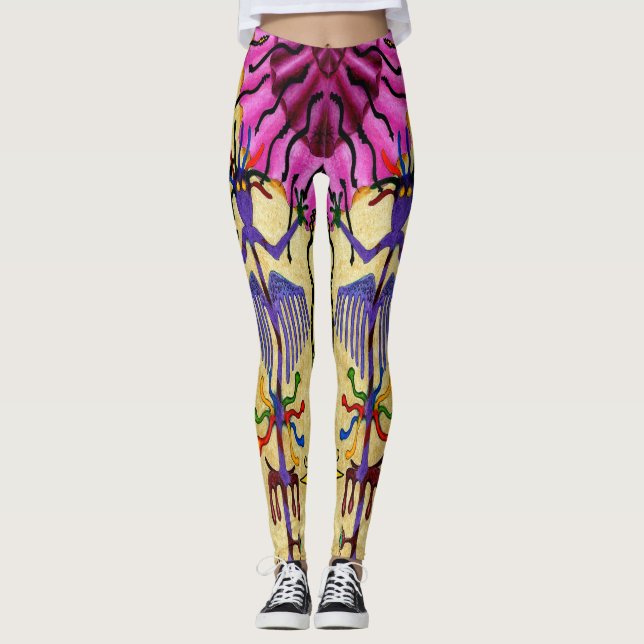 Dwainizms Colorful "Optical Confections" Leggings (Front)