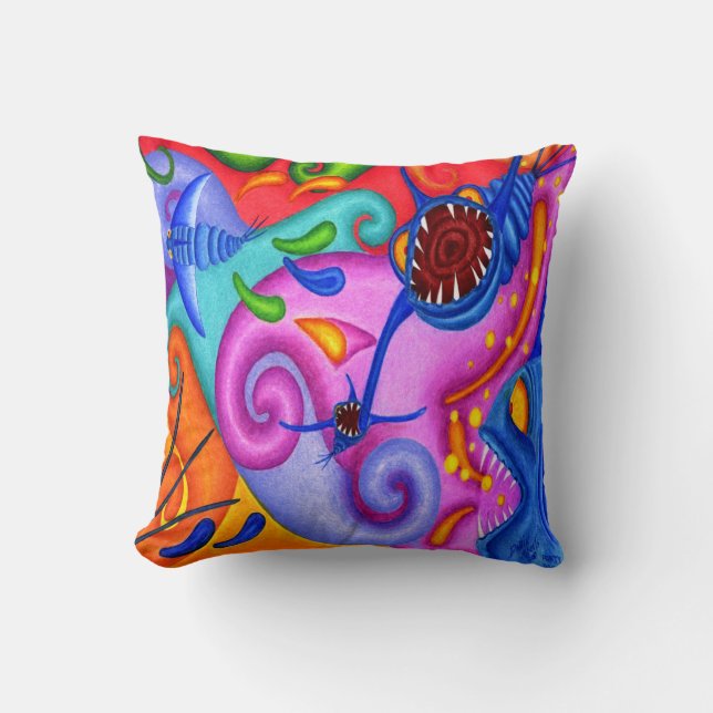 Dwainizms "Party Poopers" Throw Pillow 16 x 16 (Front)