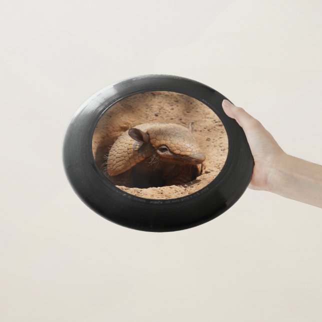 Dwarf Armadillo Saying Hello Wham-O Frisbee (In Hand)