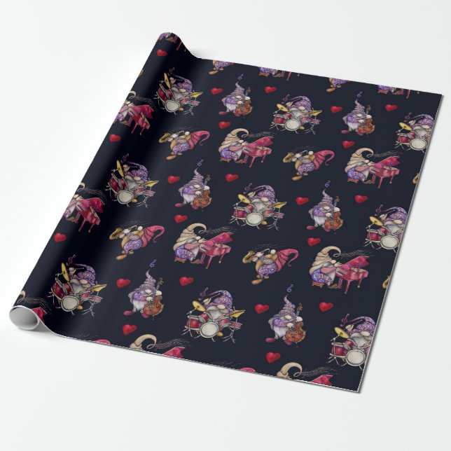 Dwarf Band In Concert Love Is In The Air Wrapping Paper (Unrolled)