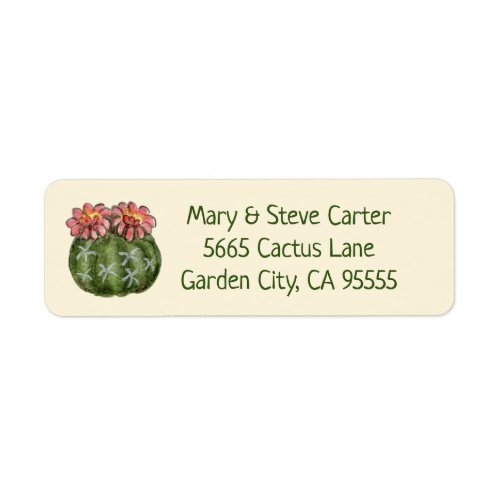 Dwarf Chin cactus address label