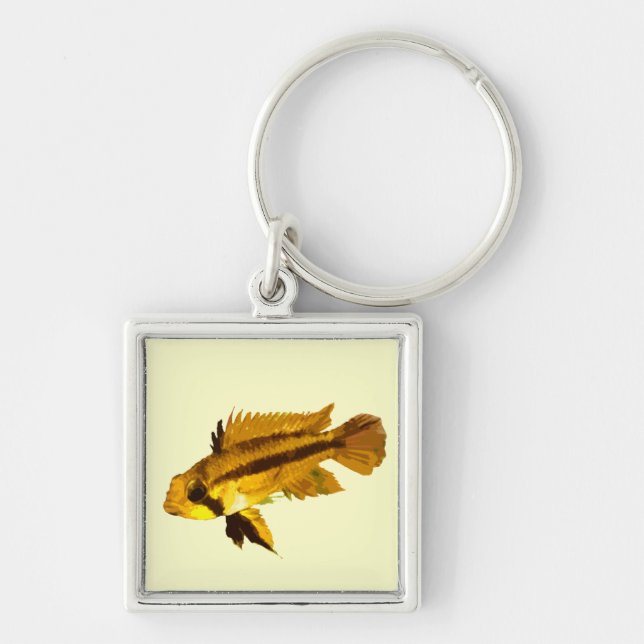 Dwarf Cichlid Keychain (Front)
