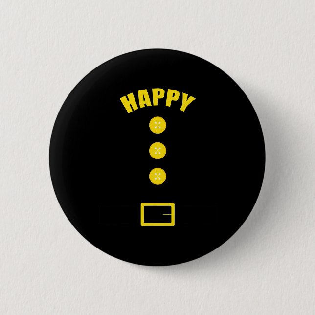 Dwarf Costume  - Fun Halloween Gift Idea - Happy  Button (Front)