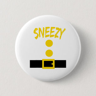 Dwarf Costume - Fun Halloween Gift Idea - Sneezy Button