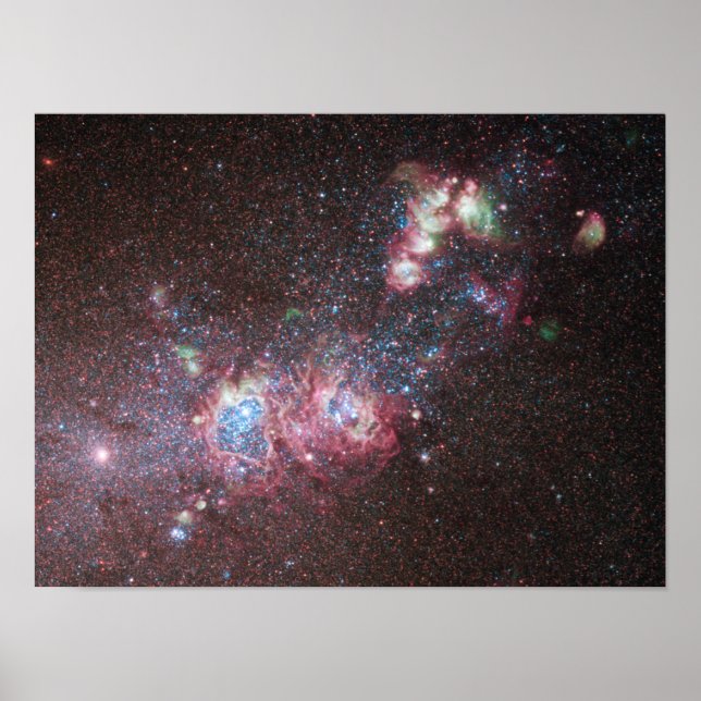 Dwarf Galaxy NGC 4214 Poster (Front)
