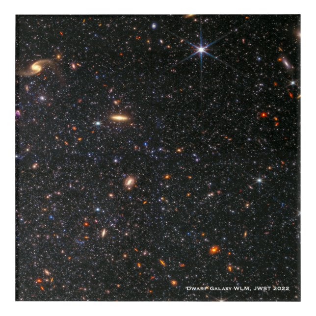 Dwarf Galaxy WLM James Webb Space Telescope Hi-Res Acrylic Print (Front)