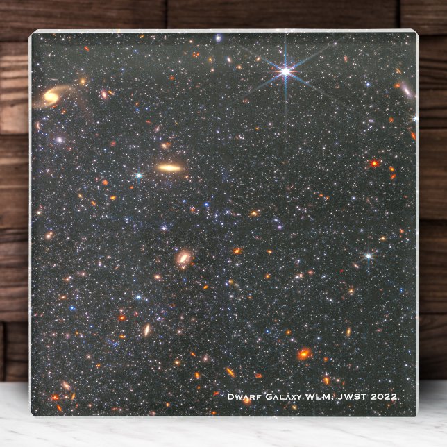 Dwarf Galaxy WLM James Webb Space Telescope Hi-Res Glass Coaster (Creator Uploaded)