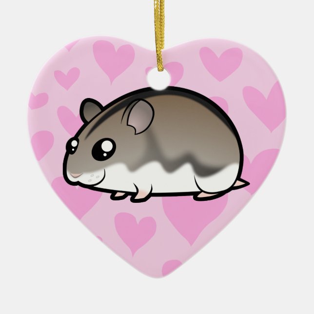 Dwarf Hamster Love Ceramic Ornament (Front)