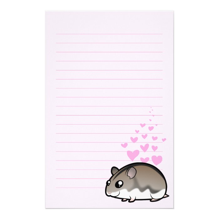 Dwarf Hamster Love Personalized Stationery