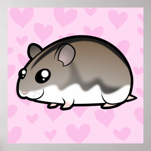 Dwarf Hamster Love Poster