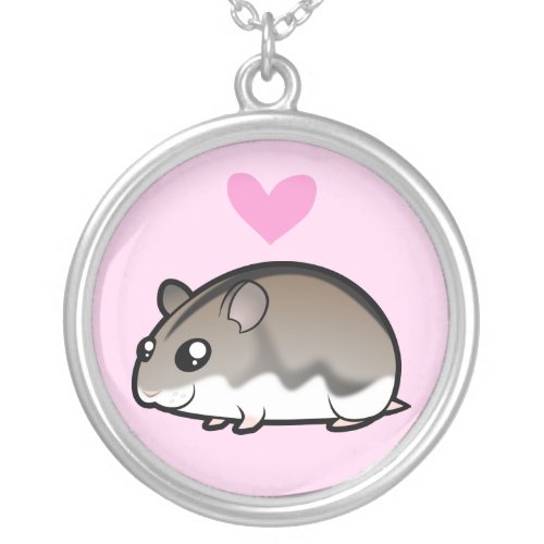 Dwarf Hamster Love Silver Plated Necklace