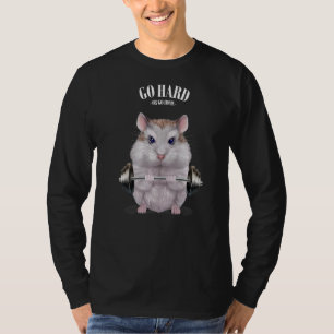 Dwarf Hamster Muscle Training Weightlifting Fitnes T-Shirt