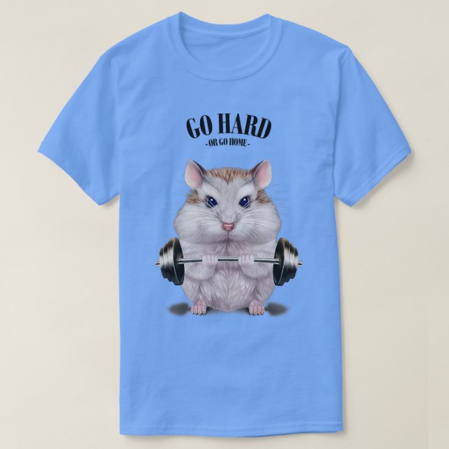 Dwarf Hamster Muscle Training Weightlifting Fitnes T-Shirt (Design Front)