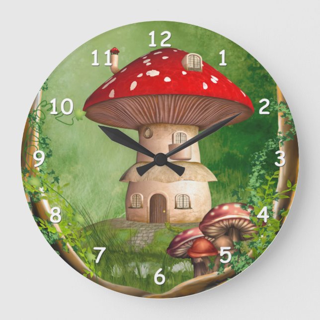 Dwarf Land Round Wall Clock (Front)