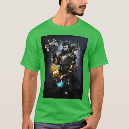 Dwarf Paladin Stout and Mighty T_Shirt