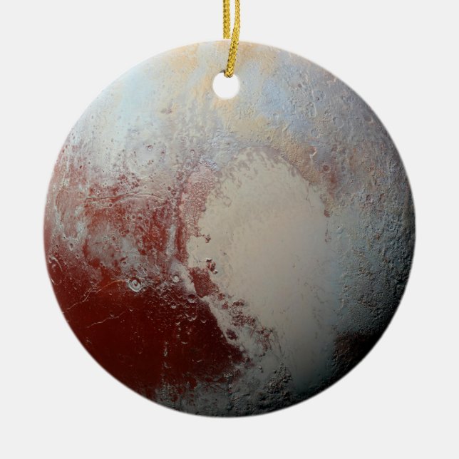 Dwarf Planet Pluto by NASA New Horizons 2015 Photo Ceramic Ornament (Front)
