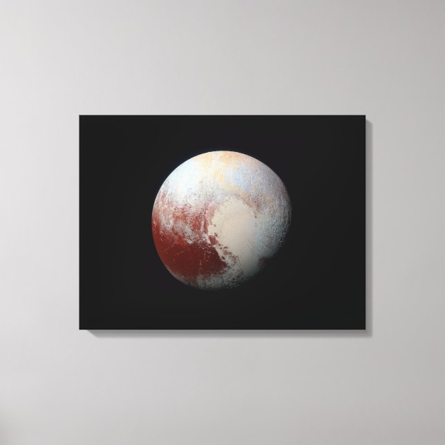 Dwarf Planet Pluto by New Horizons Wrapped Canvas Print (Front)
