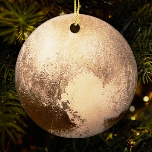 Dwarf Planet Pluto Christmas Tree Ceramic Ornament