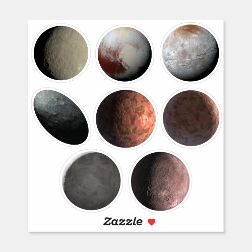 Dwarf Planets Sticker Sheet