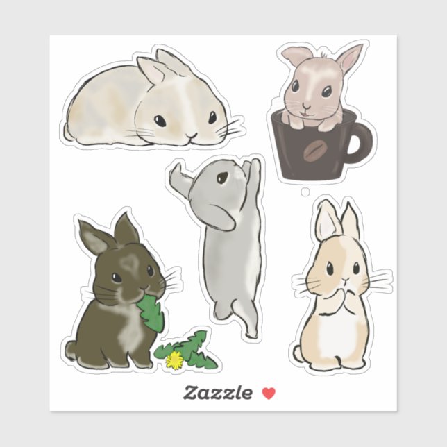 Dwarf Rabbit Collection  Sticker (Sheet)