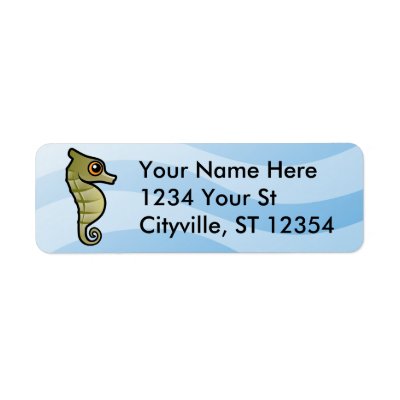 Dwarf Seahorse Label