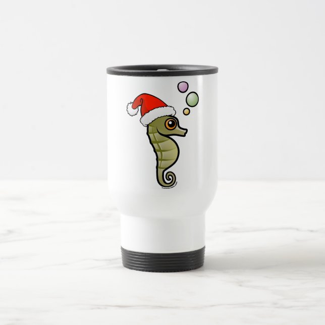 Dwarf Seahorse Santa Travel Mug (Center)