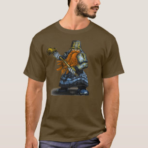 Dwarf warrior with hammer fantasy illustration T-Shirt