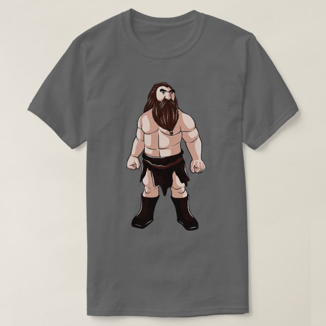 Dwarf With Beard Dwarves Dwarven Warrior T-Shirt (Design Front)
