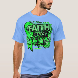 Dwarfism Awareness Ribbon Faith Over Fear Leopard T-Shirt